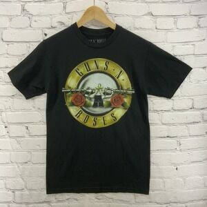 Guns And Roses Tee Shirt Mens Sz S Black Band Tee